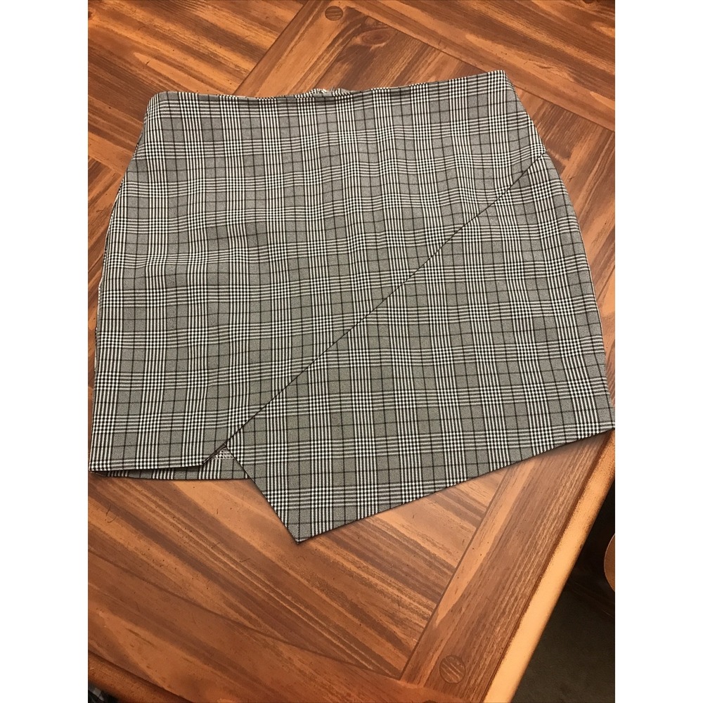 Tobi Large Black White Plaid School Girl Mini Skirt